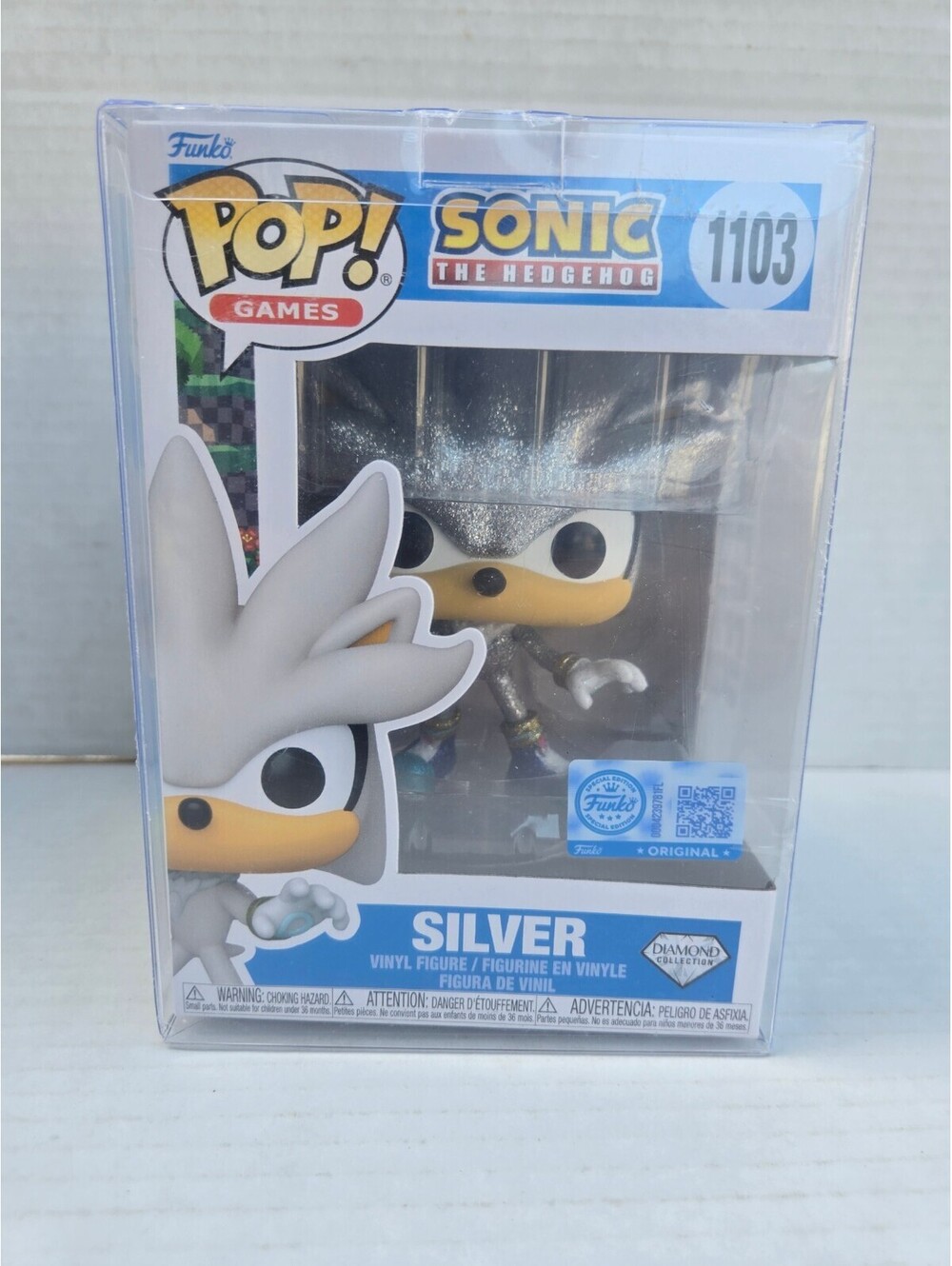 Funko Pop! Games Sonic the Hedgehog Silver #1103 Vinyl Collectible Figure - Very